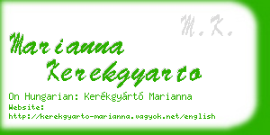 marianna kerekgyarto business card